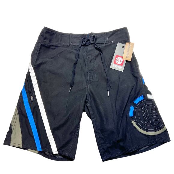 Element Shorts Kids Youth 26 Black White Blue Gray Swimwear Trunks Polyester New - Picture 1 of 5